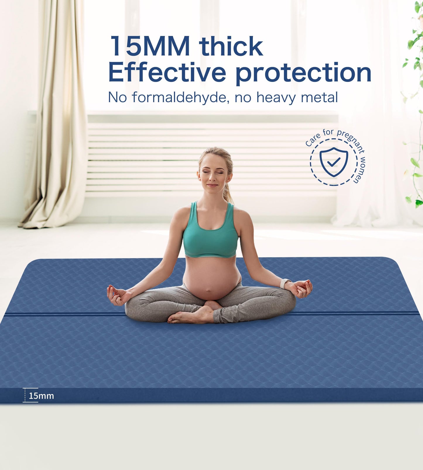 Nuveti Large Thick Yoga & Exercise Mat with Bag