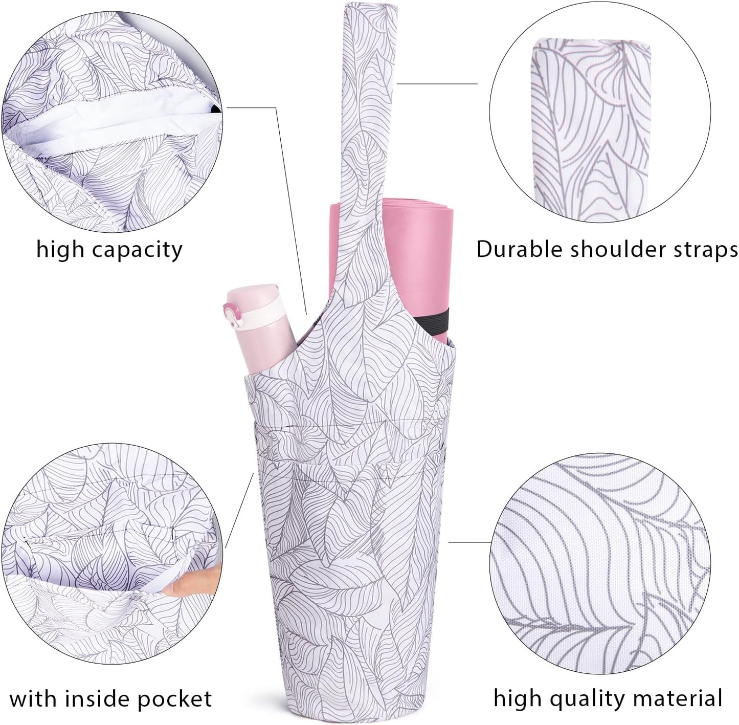 IwIeIaIrI Yoga Mat Bag with Adjustable Strap & Extra Pockets