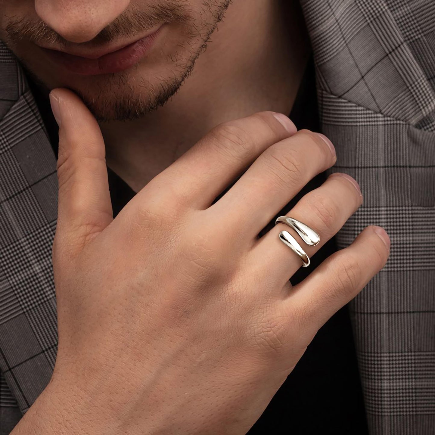 Gold Chunky Adjustable Rings