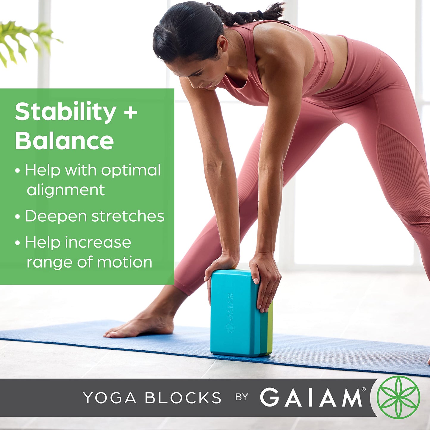 Gaiam Yoga Block – Foam Support for Yoga & Pilates