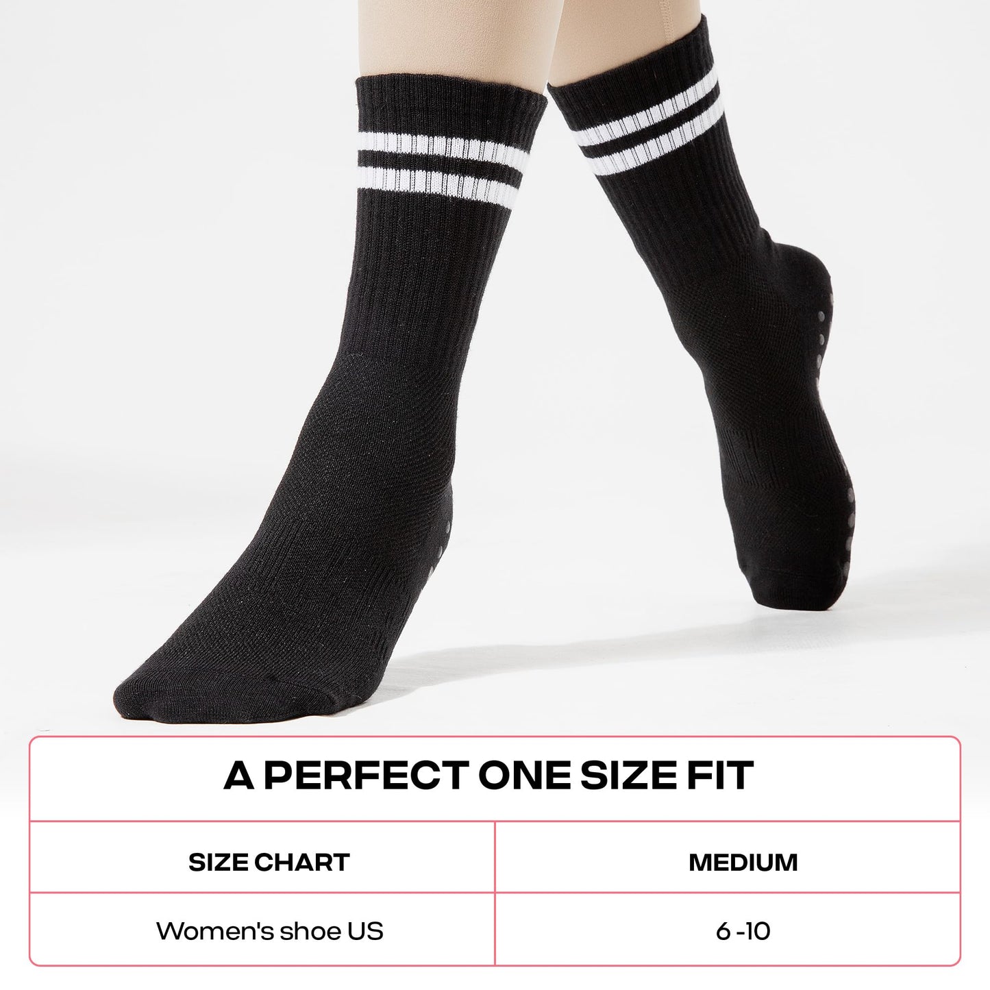 CoolMate Women’s Non-Slip Pilates Yoga Socks