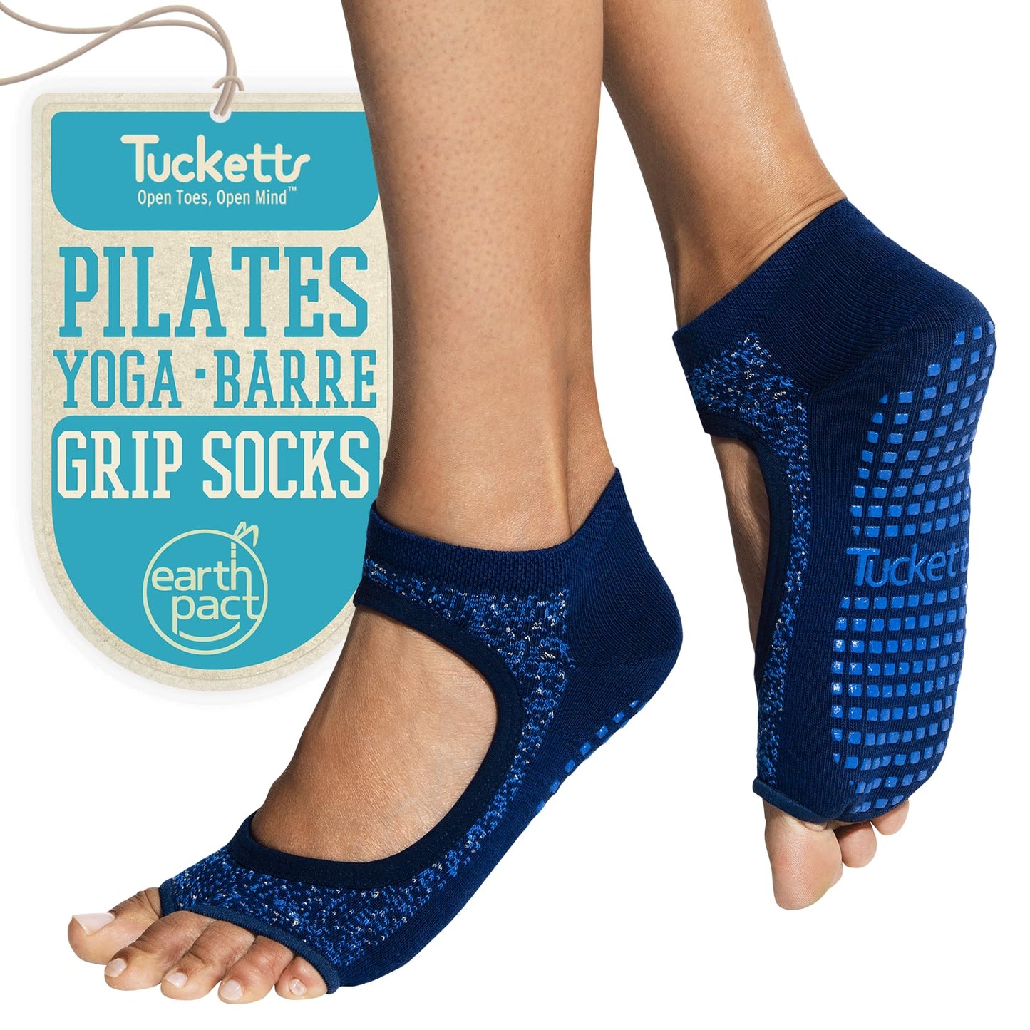 Tucketts Toeless Grip Pilates Socks for Women