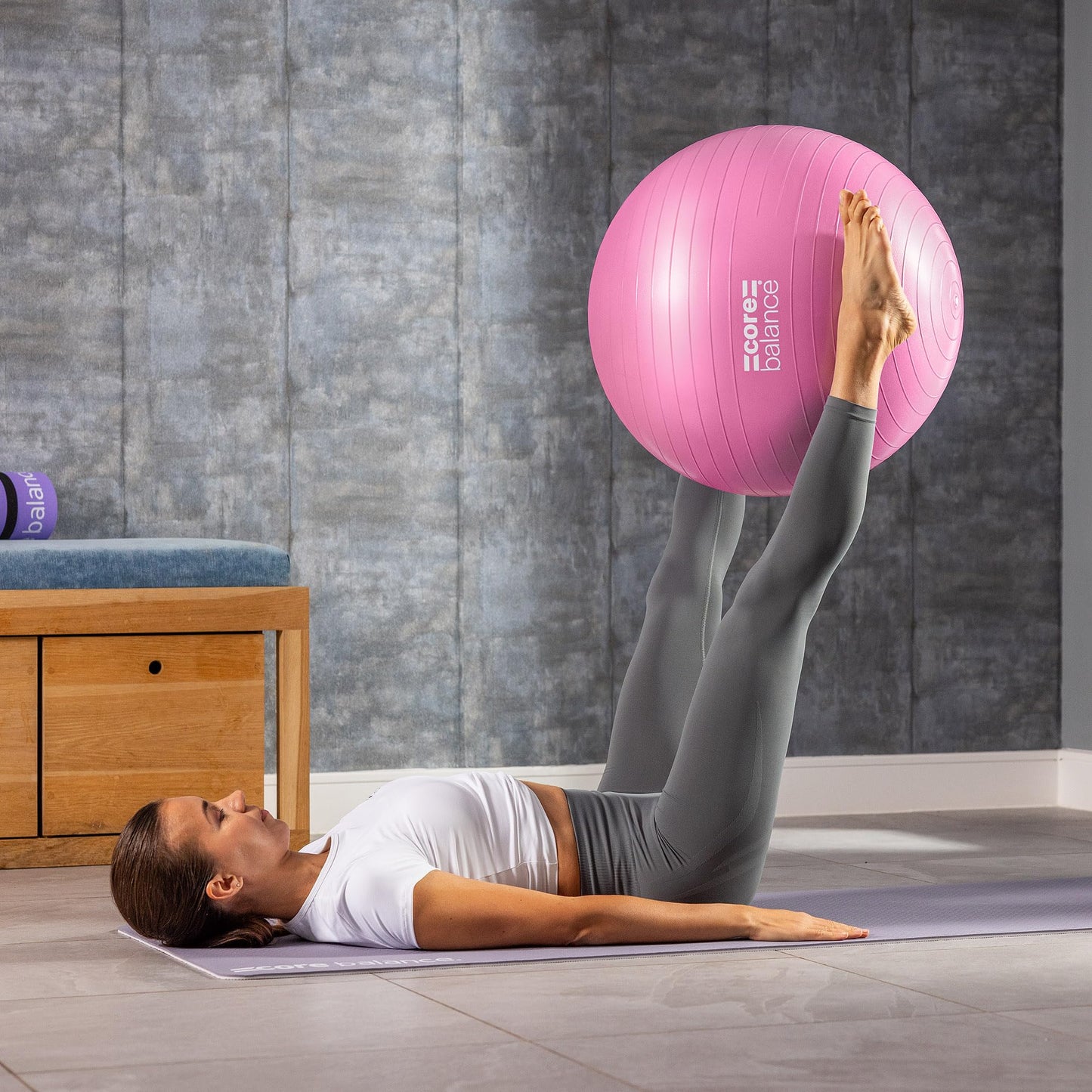 Exercise Ball – Anti-Burst, Slip-Resistant, with Pump