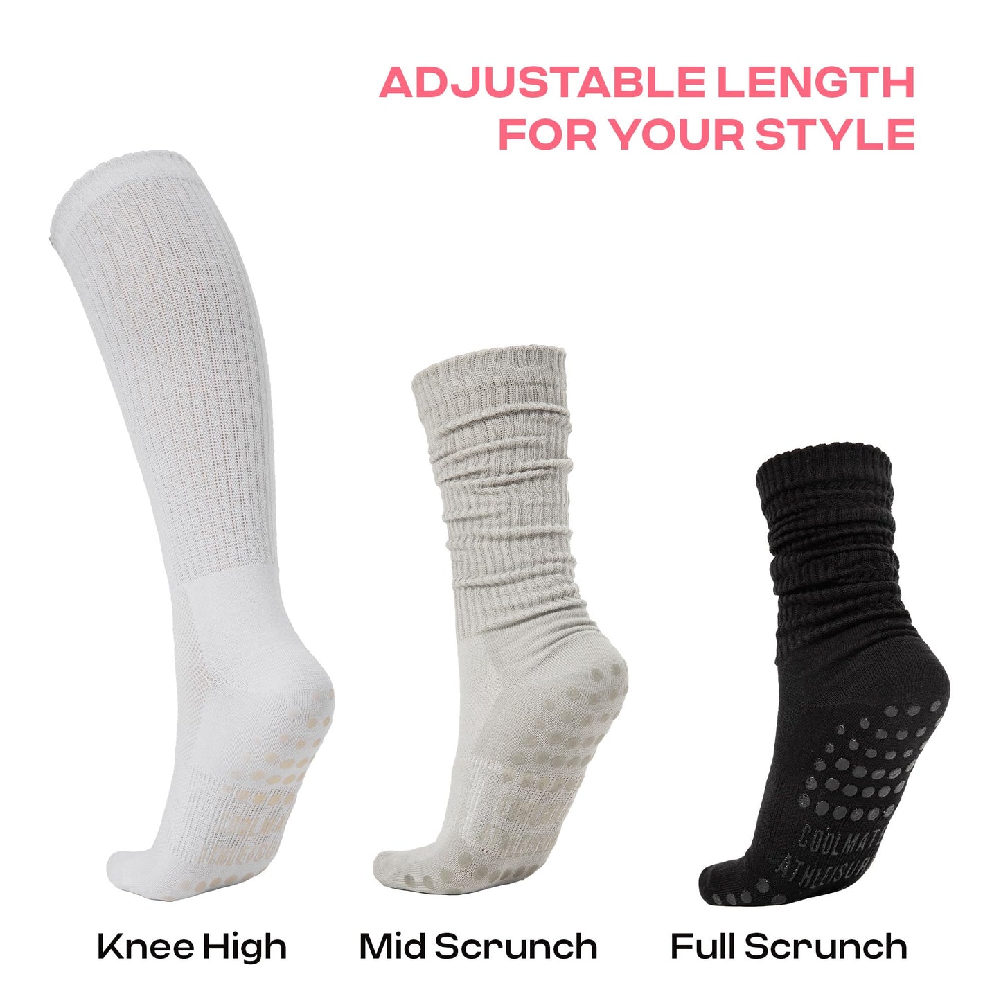 CoolMate Women’s Non-Slip Pilates Yoga Socks