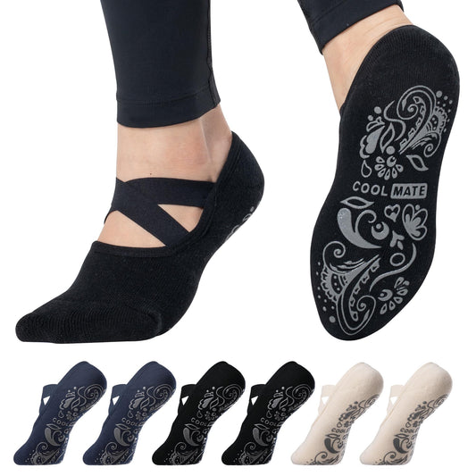 CoolMate Women’s Non-Slip Pilates Yoga Socks