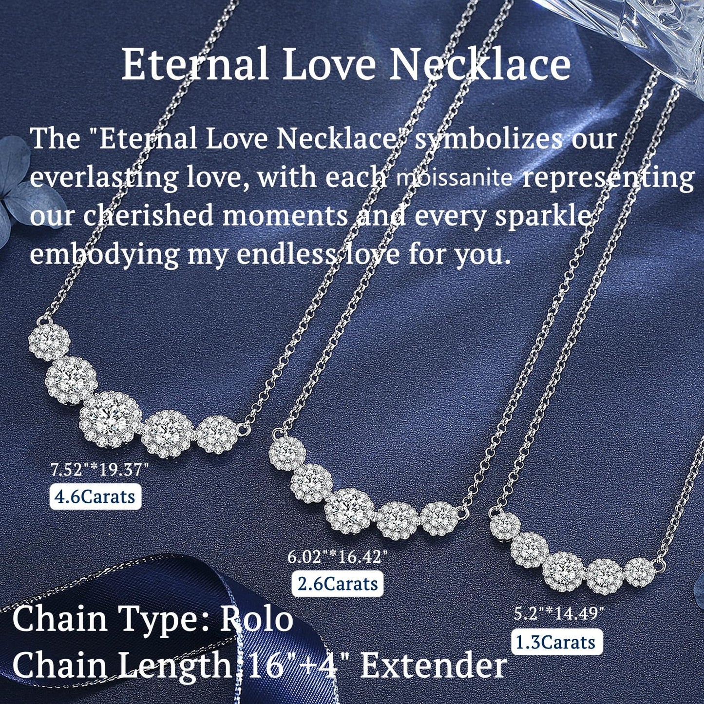 Moissanite Smile Pendant Necklace for Women