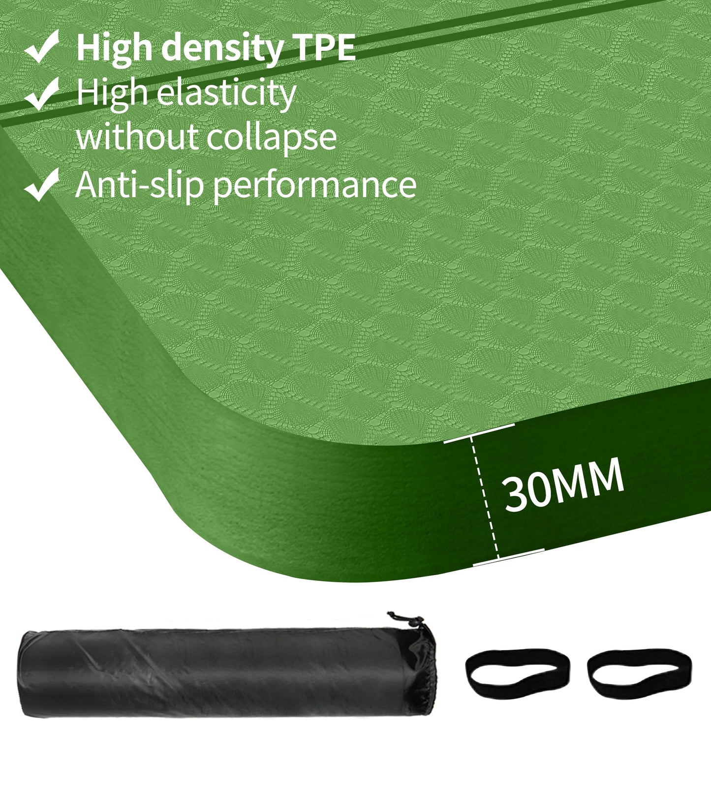 Nuveti Large Thick Yoga & Exercise Mat with Bag