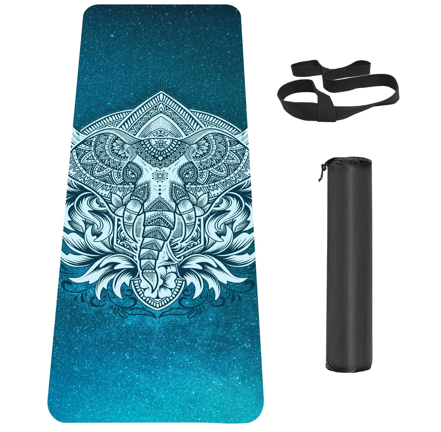 Non-Slip TPE Yoga & Exercise Mat with Strap