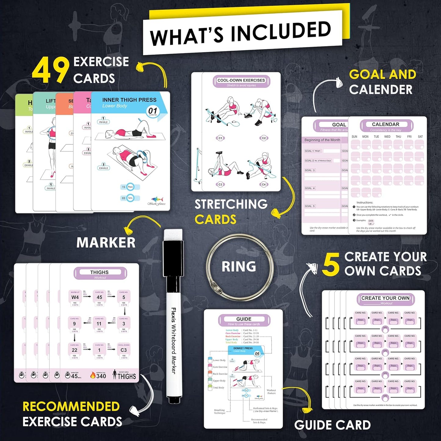 Pilates Ring Exercise Cards – 58 Workout Guide