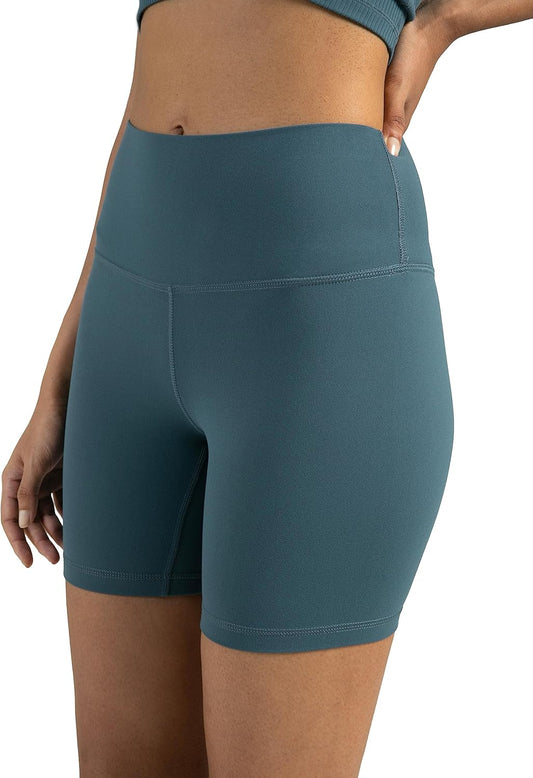 Colorfulkoala Women’s High-Waist Yoga Shorts 6"
