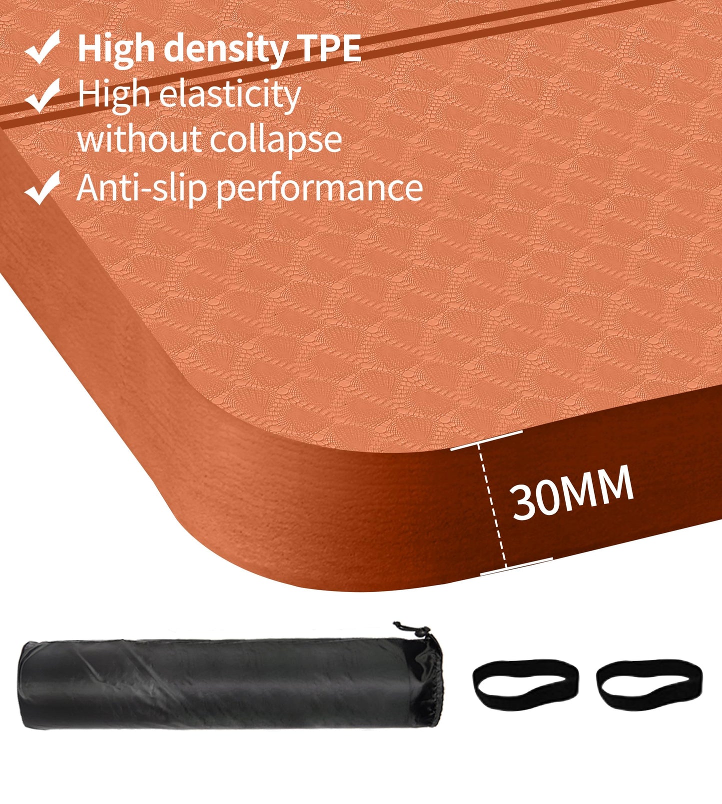 Nuveti Large Thick Yoga & Exercise Mat with Bag