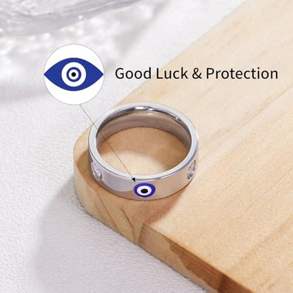 18K Gold Evil Eye Ring