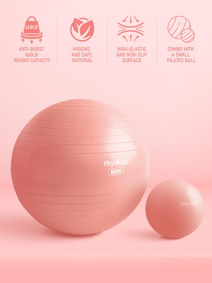 Yoga Ball with Pump – 4 Sizes for Fitness & Therapy
