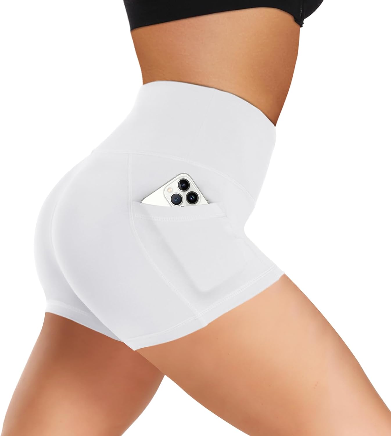 Women’s High-Waist Biker Shorts with Pockets