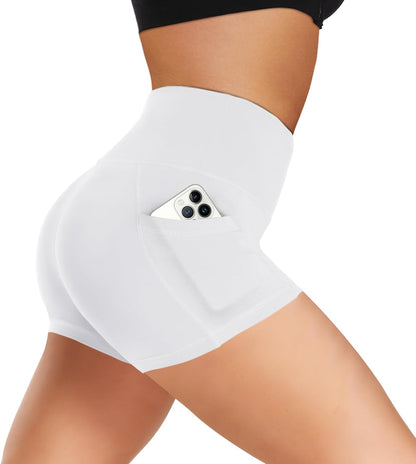 Women’s High-Waist Biker Shorts with Pockets