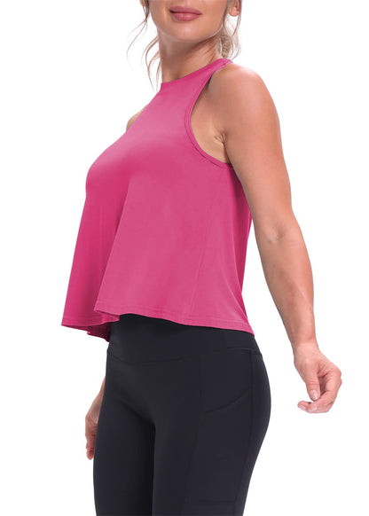 Mippo Women’s Flowy Cropped Workout Tank Top