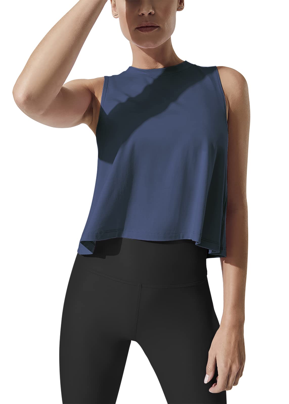 Mippo Women’s Flowy Cropped Workout Tank Top