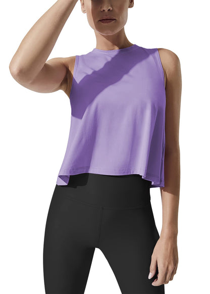 Mippo Women’s Flowy Cropped Workout Tank Top