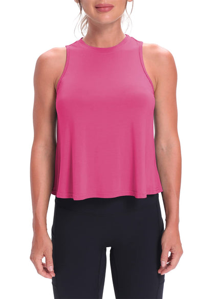 Mippo Women’s Flowy Cropped Workout Tank Top