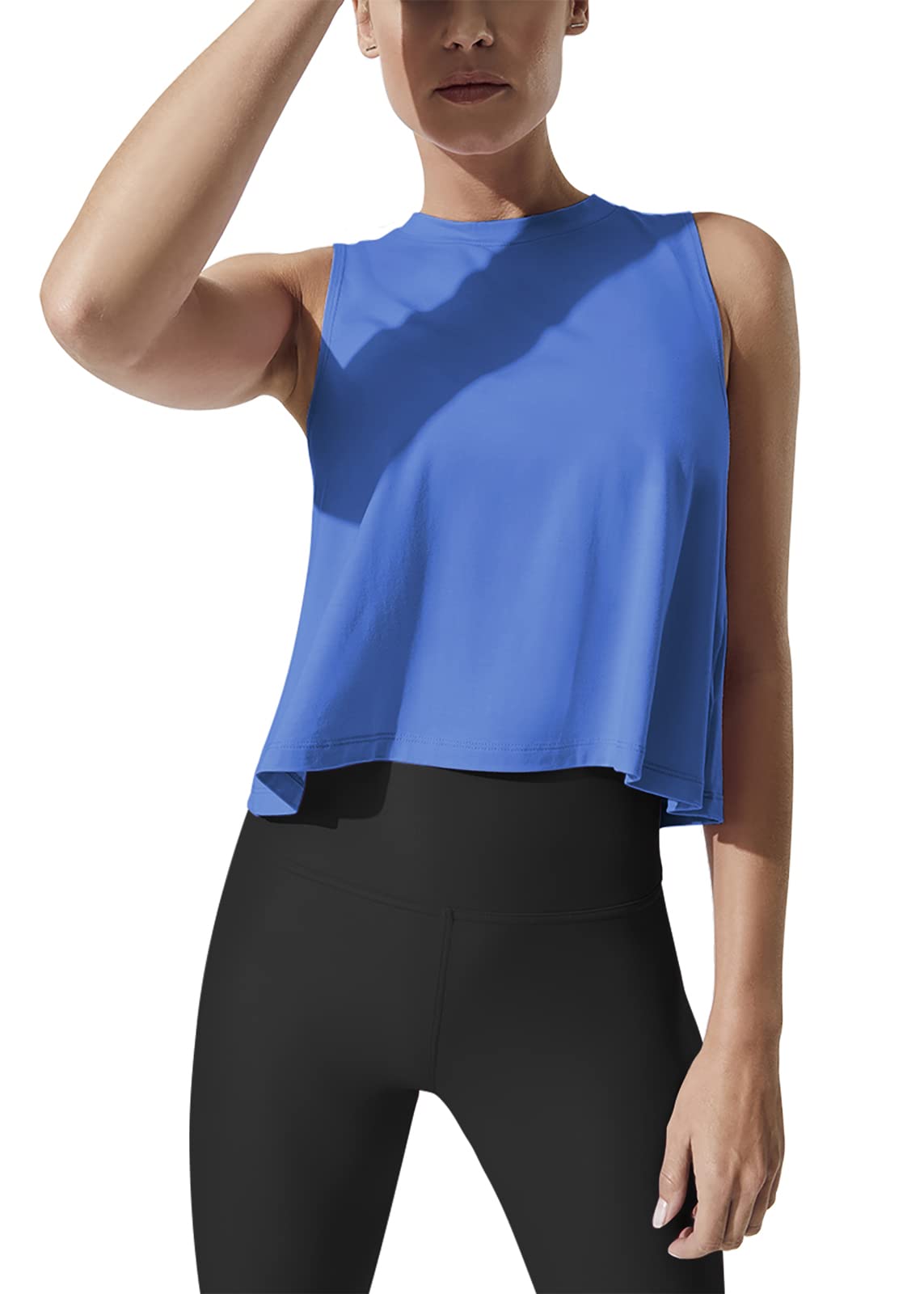 Mippo Women’s Flowy Cropped Workout Tank Top