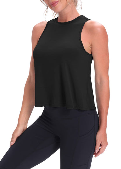 Mippo Women’s Flowy Cropped Workout Tank Top
