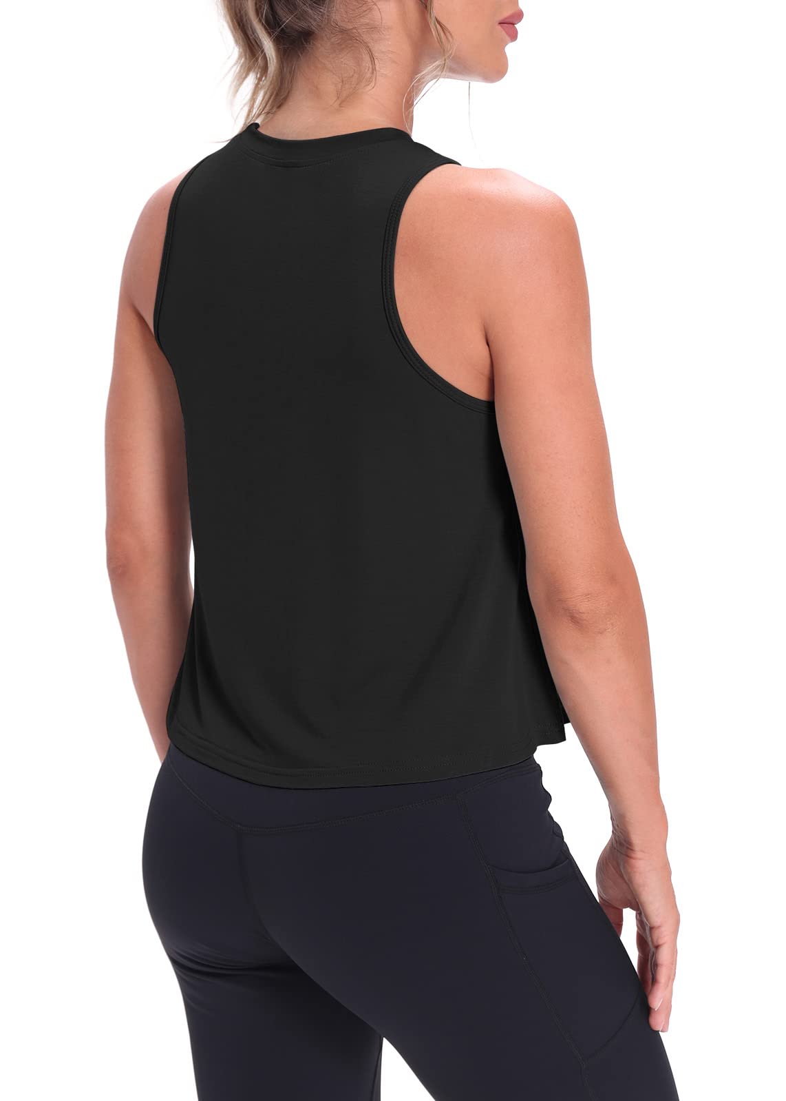 Mippo Women’s Flowy Cropped Workout Tank Top