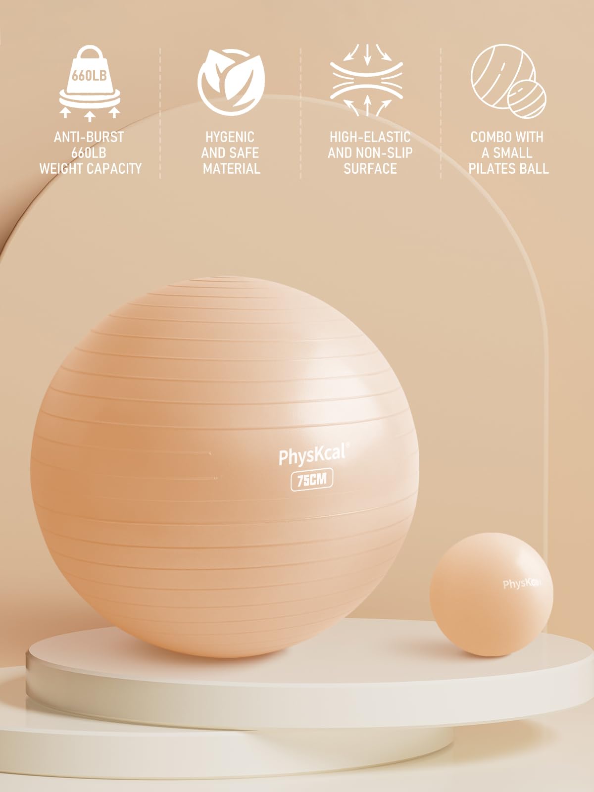 Yoga Ball with Pump – 4 Sizes for Fitness & Therapy