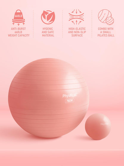 Yoga Ball with Pump – 4 Sizes for Fitness & Therapy
