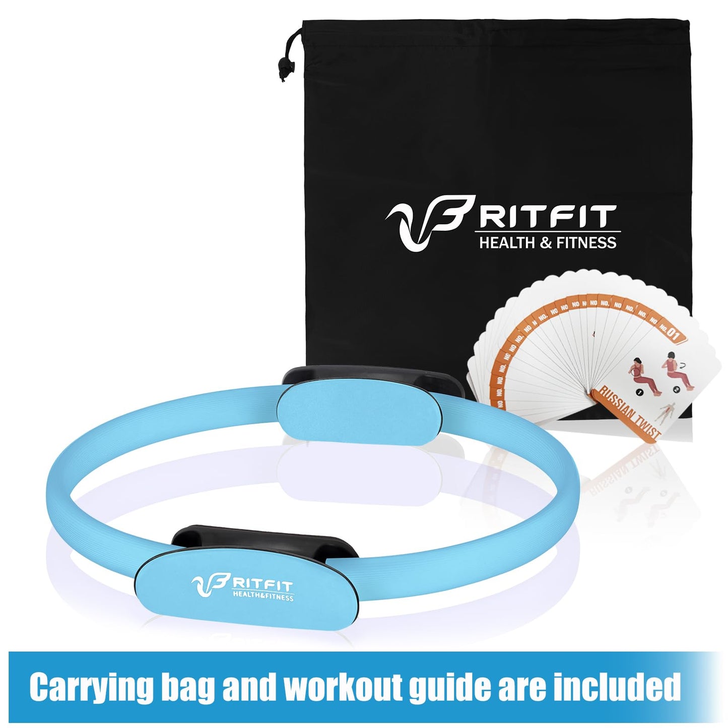 RitFit 14" Pilates Magic Ring with Workout Guide