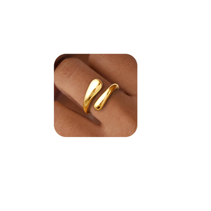 Gold Chunky Adjustable Rings