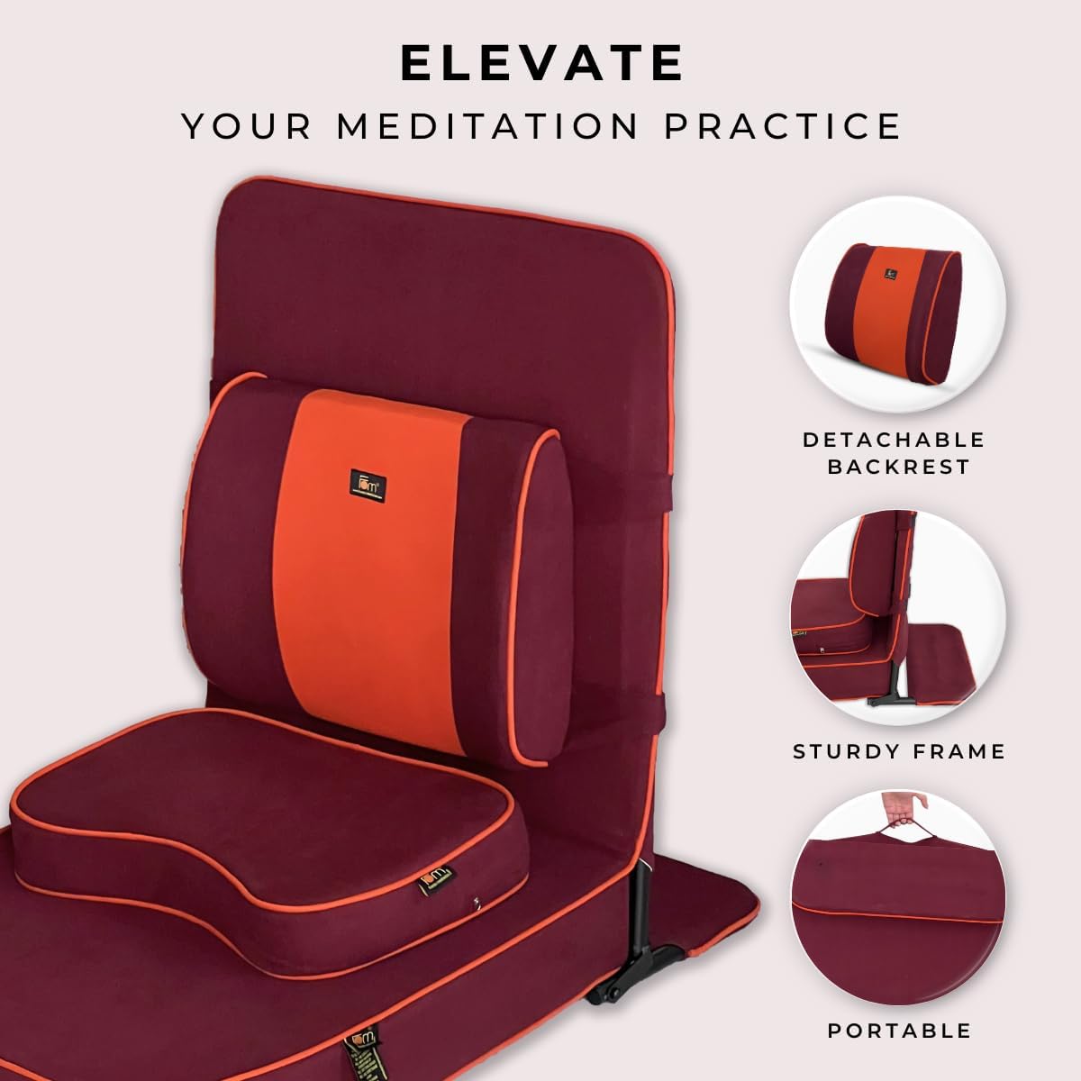 Extra Large Meditation Chair, Maroon (2-Pack)