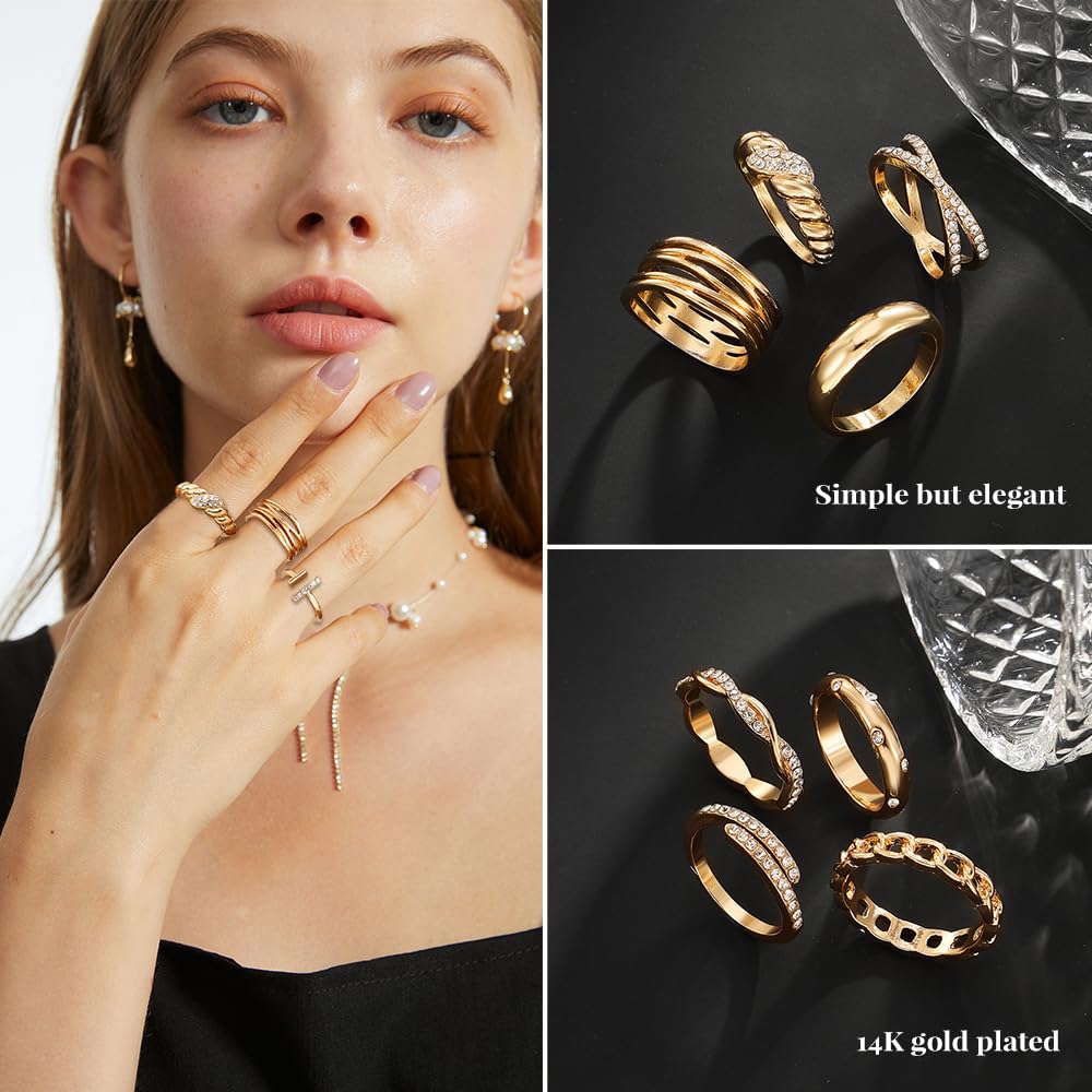 KISS WIFE Gold Ring Set