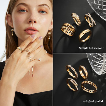 KISS WIFE Gold Ring Set