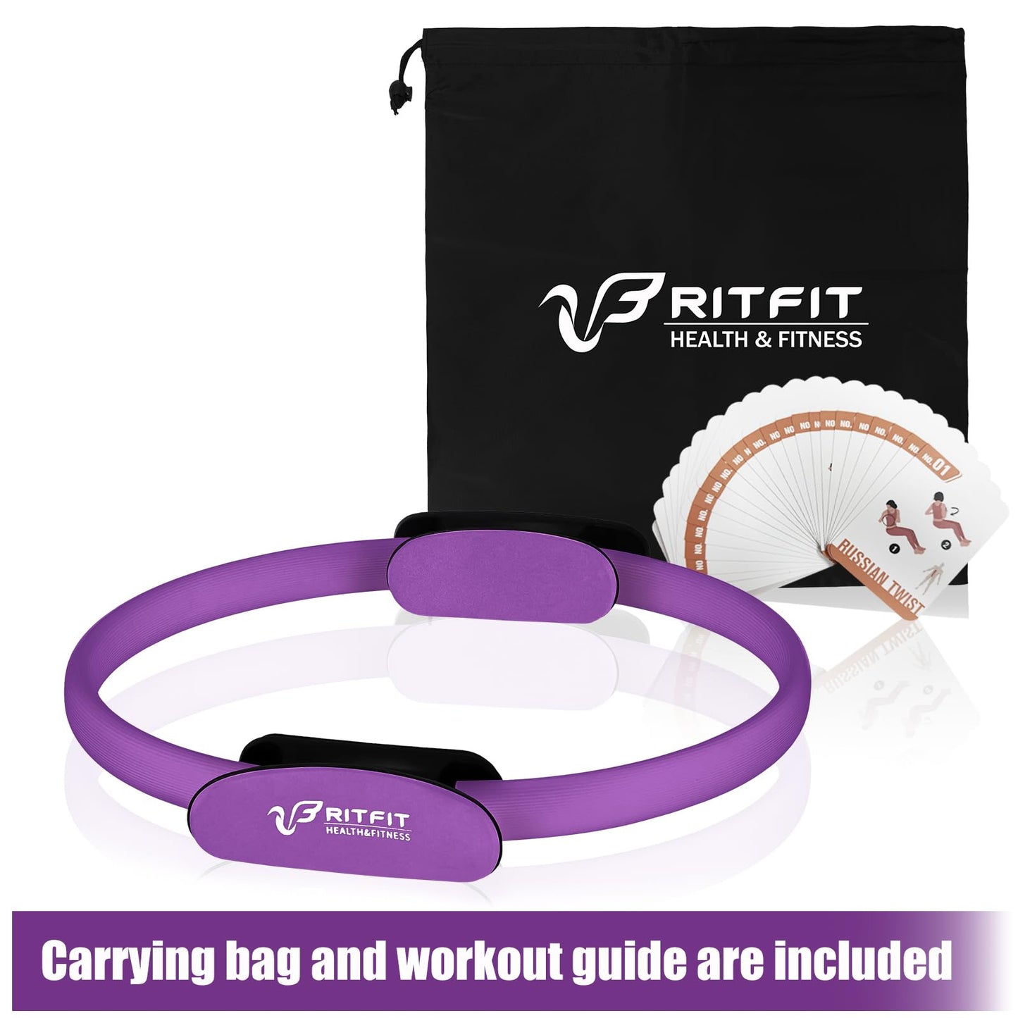 RitFit 14" Pilates Magic Ring with Workout Guide