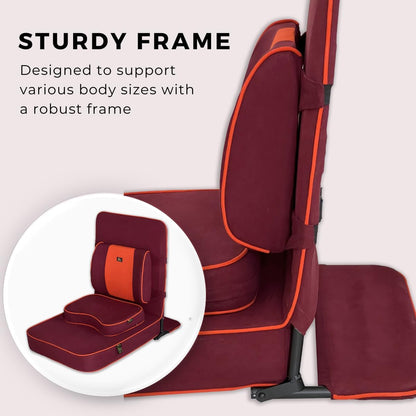 Extra Large Meditation Chair, Maroon (2-Pack)
