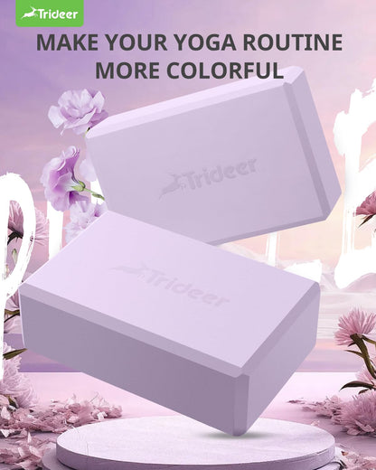 Trideer Yoga Blocks 2-Pack – Non-Slip Foam