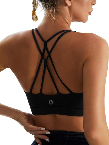 Women’s Padded Crisscross Back Sports Bra