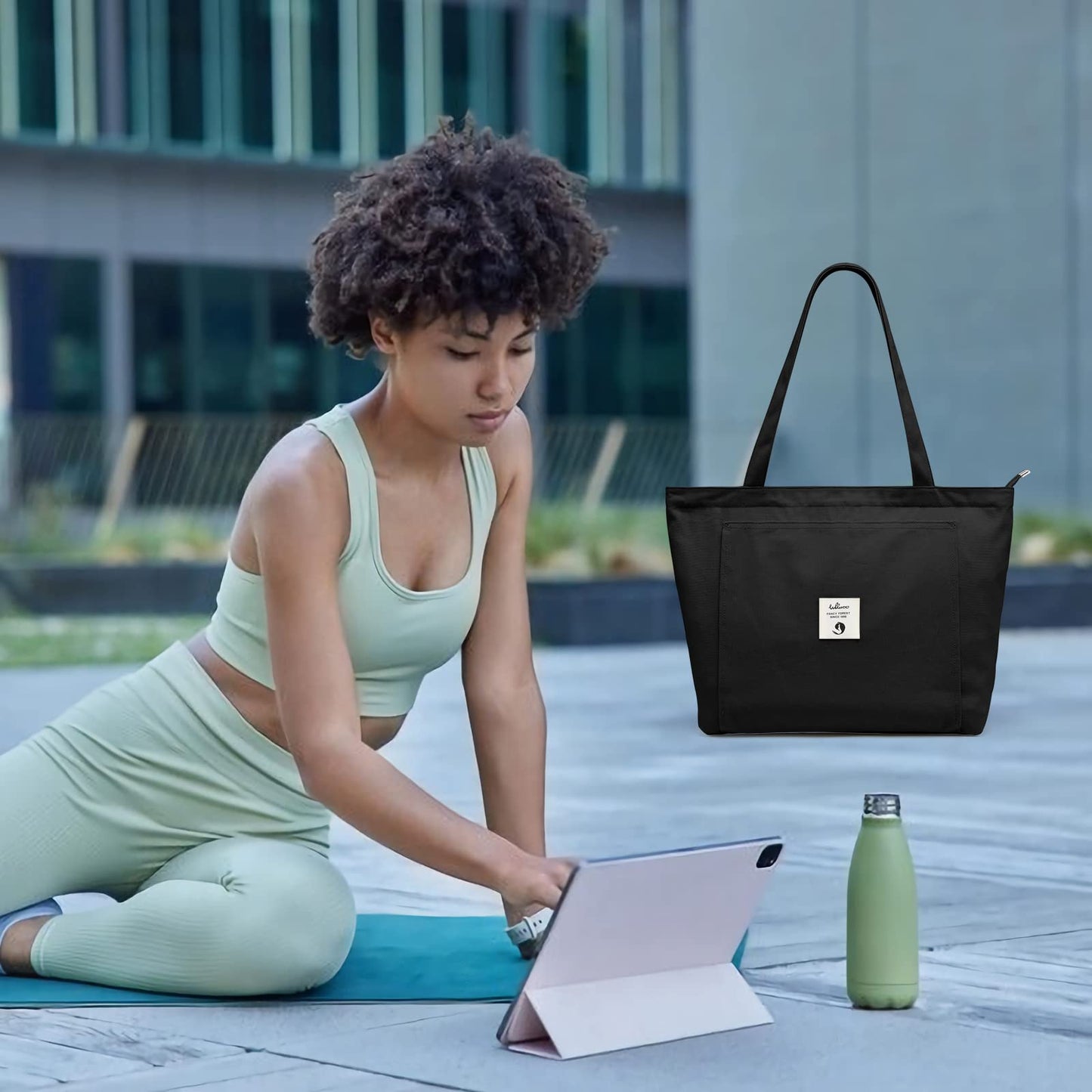 WLLWOO Yoga Mat Tote Bag for Women