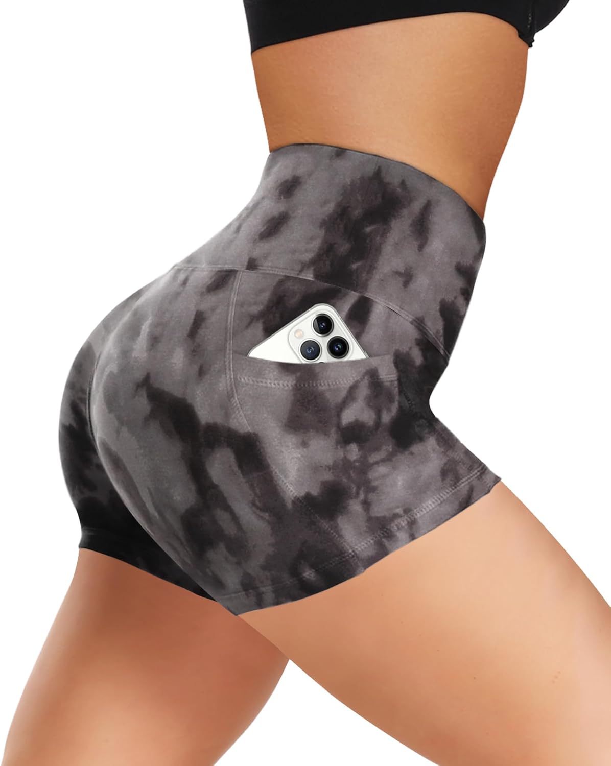 Women’s High-Waist Biker Shorts with Pockets