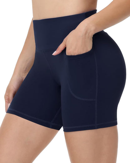 Runhit Women’s Biker Shorts with Pockets