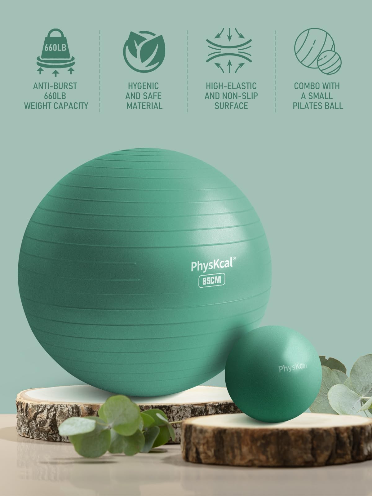 Yoga Ball with Pump – 4 Sizes for Fitness & Therapy