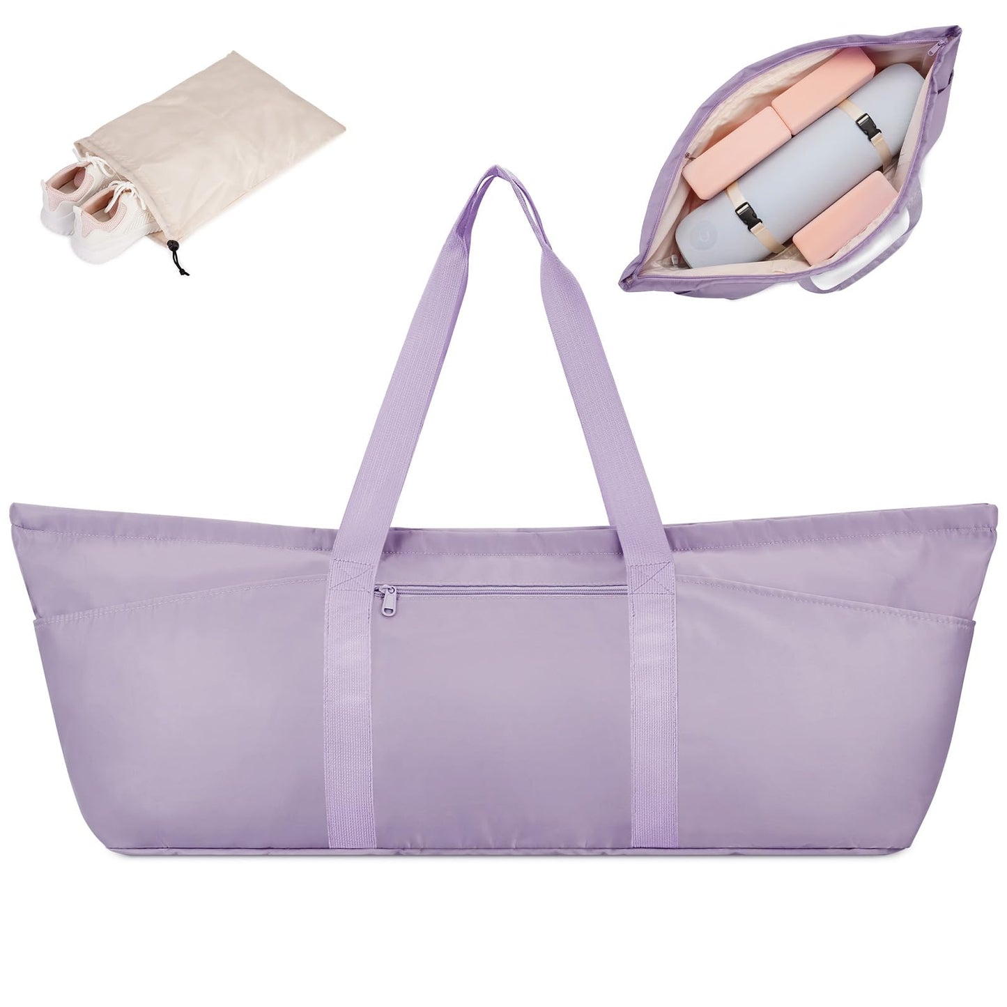 Large Yoga Mat Bag with Shoe & Wet Pocket