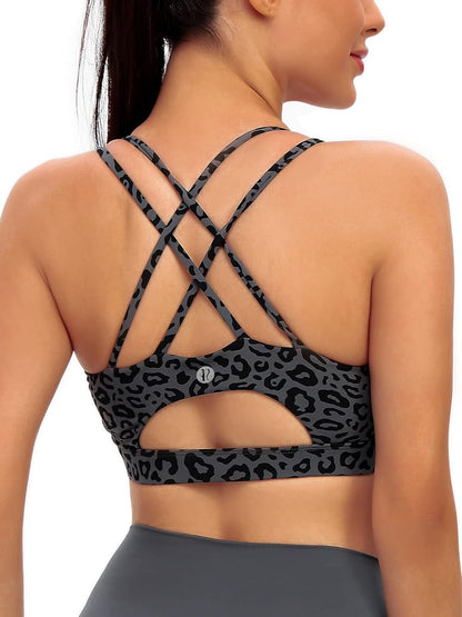 Women’s Padded Crisscross Back Sports Bra