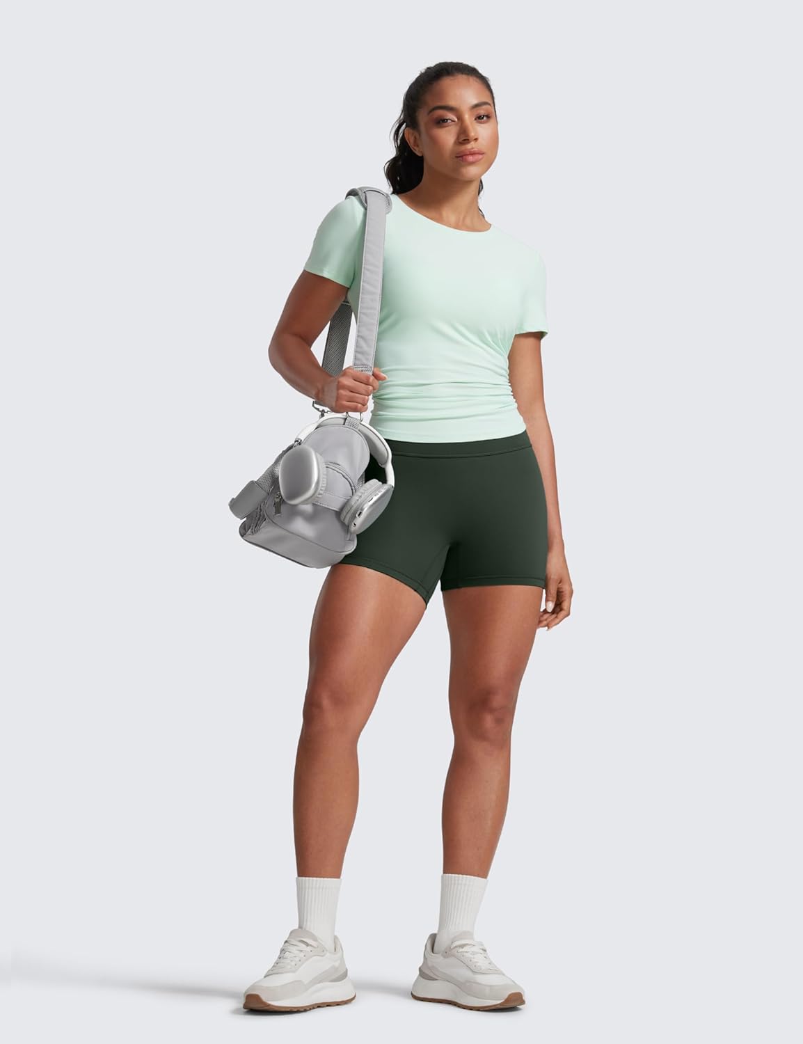CRZ YOGA Women’s Scrunch Butt Biker Shorts