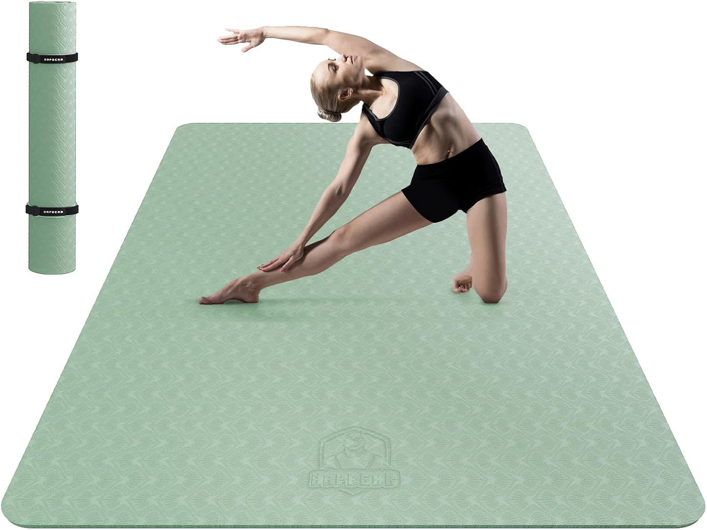 HAPBEAR Extra-Large Non-Slip Yoga & Exercise Mat