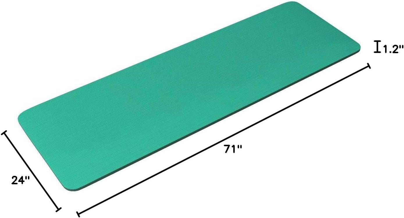 Extra Thick 1/2" High-Density Yoga Mat with Strap