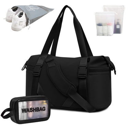 MAXTOP Women’s Gym & Yoga Duffle Bag with Shoe Pouches