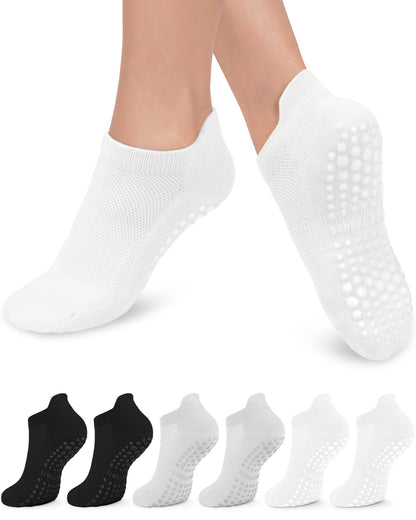 6 Pairs Women’s Non-Slip Pilates & Yoga Socks