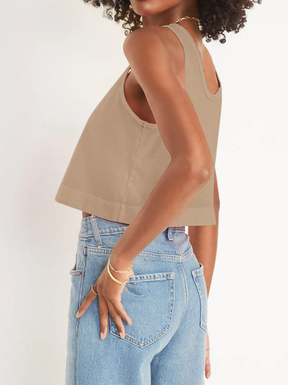Aoysky Women’s Cotton Crop Tank Top