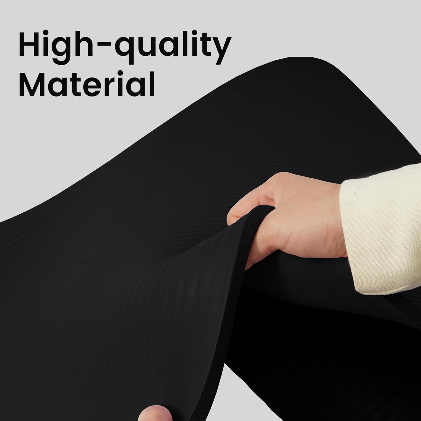 Extra Thick 1/2" High-Density Yoga Mat with Strap